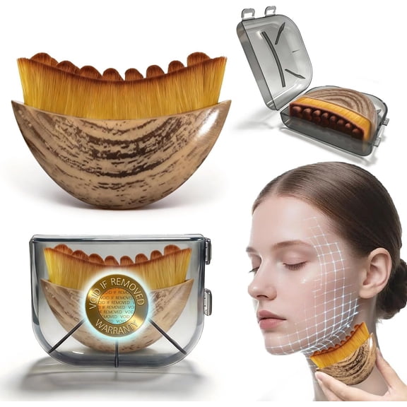 Lymphatic Contour Brush,Dry Brush for Lymphatic Drainage,Soft Facial Brush for Sculpting,Anti-Puffiness, Detox & Lift, Improves Glow,Cellulite for , Jawline