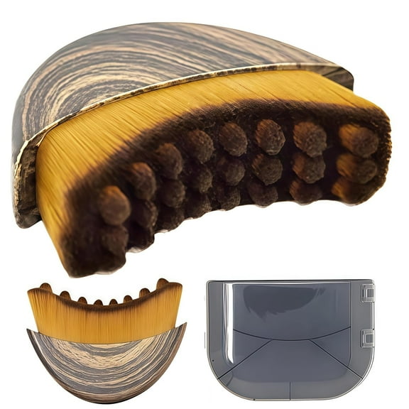 Lymphatic Contour Face Brush: Drainage Lymph Nodes Draining Drain Facial Contoured Conture Countour Curved Soft Dry Massager Neck Lift Brushing Ergonomic Ultra Soft Bristles Lymphlift Natural（1PCS)