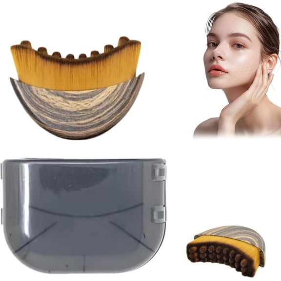 Lymphatic Contour Face Brush, Lymphatic Drainage Massager for Face, Chin & Jawline Sculpting, Gua Sha Facial Tools, Facial Dry Brush to Fit The Skin Precisely and Relieve Fatigue