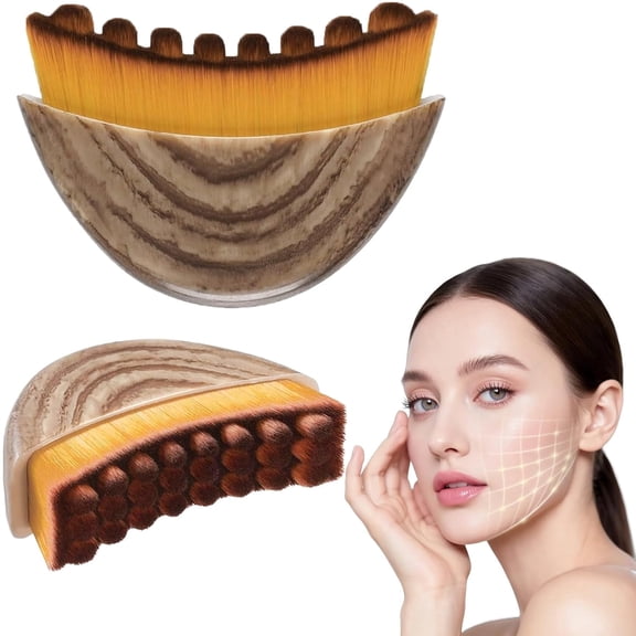 Lymphatic-Contour-Face-Brush for Sculpting, Lymphatic-Drainage -Brush-for Women, Gua-Sha Tool for Eliminate Double Chin, Reduce Puffiness, Lift and Tight
