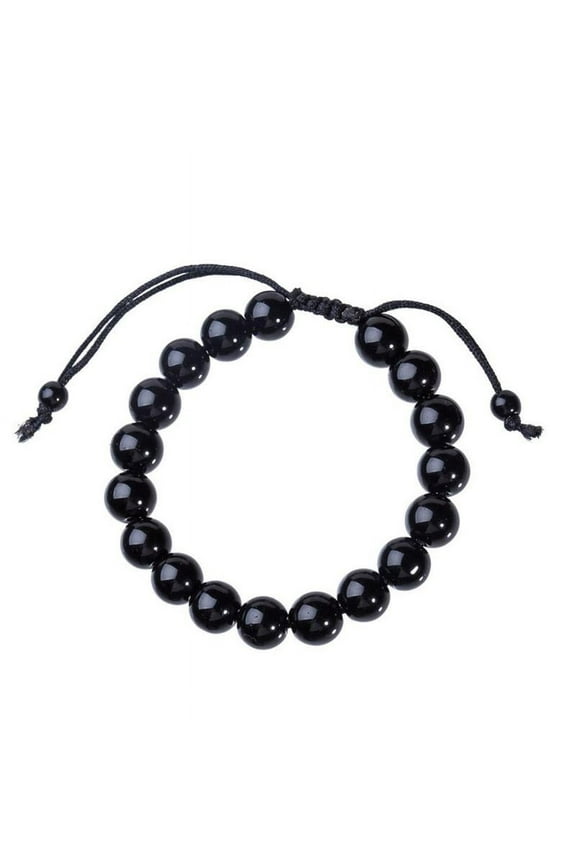 Lymphatic Drainage Black Obsidian Bracelet Fashion Women And Men Jewelry Agate Quartz Crystal Bead T4I3