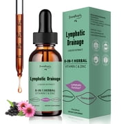 Lymphatic Drainage Drops, 10-in-1 Lymphatic Supplements with Echinacea & Burdock Root- Immune & Detox Boost, Advanced Absorption, Non-GMO 1 fl oz, 1 Pack