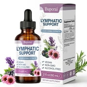Lymphatic Drainage Drops - with Echinacea, Elderberry - for Lymph System & Immune Support - 2 Fl 60ml