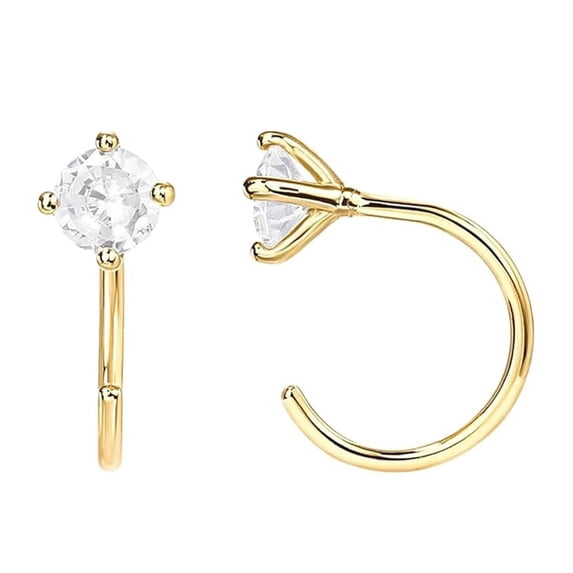 Lymphatic Drainage Earrings, Gaqring Magnetic Acupuncture Therapy Earrings for Women, Titanium Steel Zirconia Lymphatic Activity Earrings Relieve Fatigue