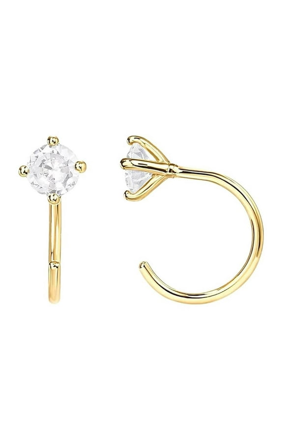 Lymphatic Drainage Earrings for Women - Magnetic Acupuncture Earrings with Zirconia, Titanium Steel Gold/Silver/Rose Gold, Never Fade/Rust, Lightweight & Comfortable for Fatigue Relief, Gift for Her