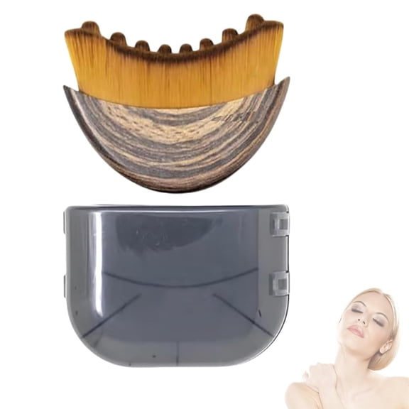 Lymphatic Drainage Face Brush – Ultra-Soft Bristles, Puffiness Reducer, Ergonomic Facial Contour Massager, Portable Beauty Tool, Lymphatic Contour Face Brush, Dry Brushing Face Brush 1 PC