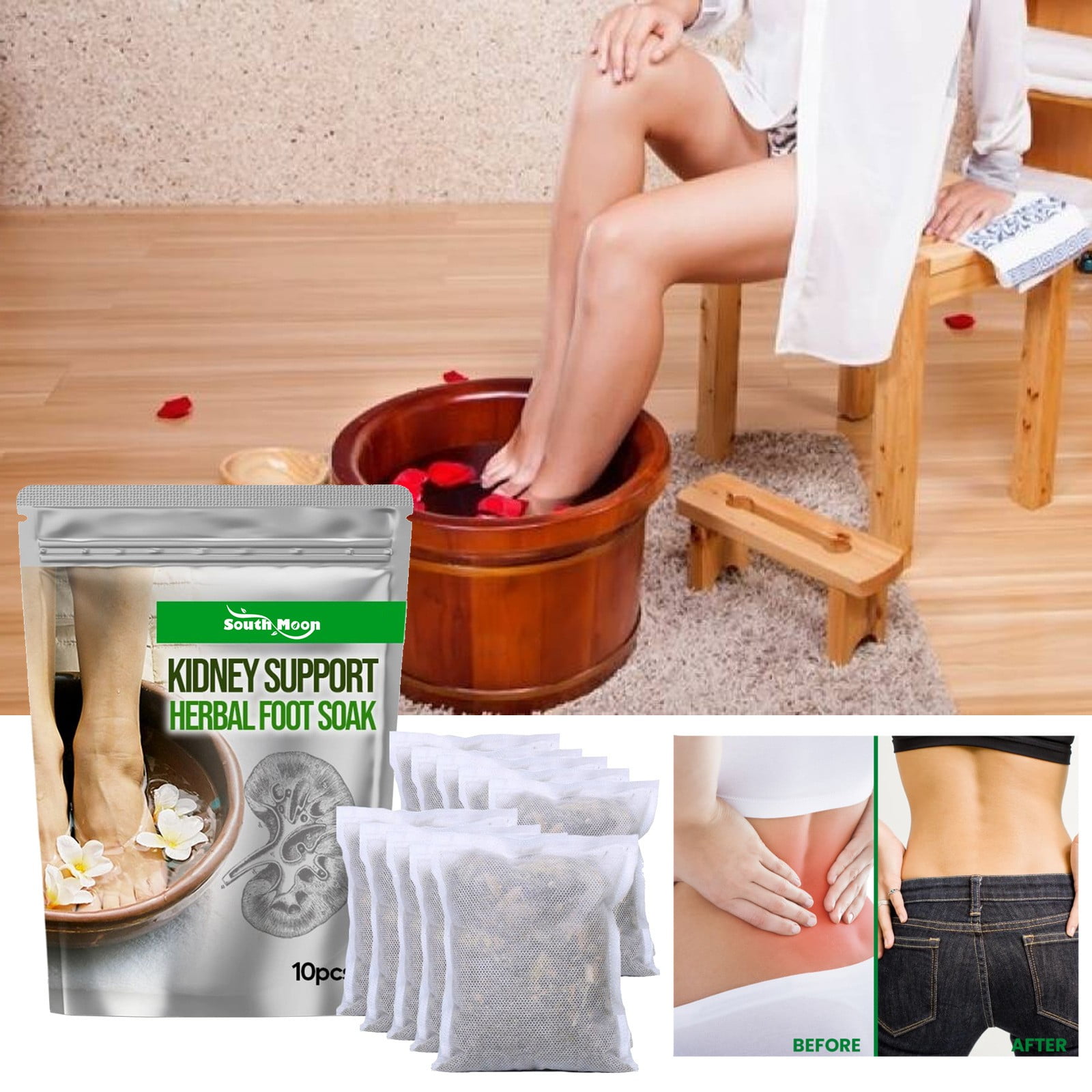 Lymphatic Drainage Foot Soak,Leg Slimming Foot Bath,Wormwood Foot Bath Bag,Natural Herb Foot