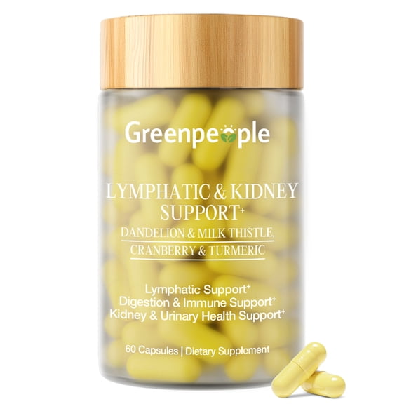 Lymphatic Drainage & Kidney Capsule,with Dandelion,Cleavers,Milk Thistle,Bromelain, Echinacea,Lymph System Support for Women & Men,60 Capsule