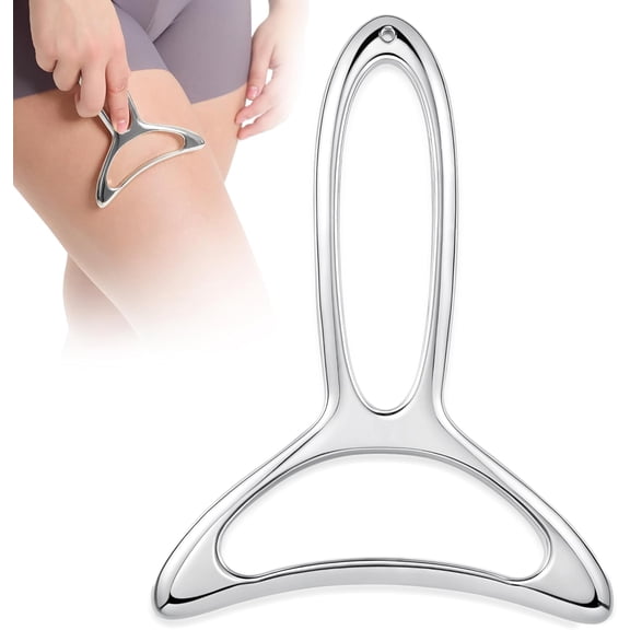 Lymphatic Drainage Massager & Facial Gua Sha, Metal Muscle Scraper Tool for Massage Therapy, Fascia Massage Tools for Full Body, Smooth Face & Neck Fine Lines and Wrinkles (S)