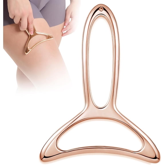 Lymphatic Drainage Massager & Facial Gua Sha, Metal Muscle Scraper Tool for Massage Therapy, Fascia Massage Tools for Full Body, Smooth Face & Neck Fine Lines and Wrinkles (S)