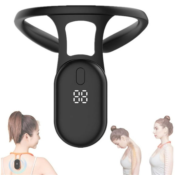 Lymphatic Drainage Massager, Ultrasonic Neck Ease, Portable Soothing Neck Instrument, Body Shaping Pose Reminder for Correct Posture, Black