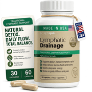 Lymphatic Drainage Supplement   Lymphatic Drainage Capsules with Dandelion, Burdock, Cleavers & Echinacea, Supports Bloating, Fluid Balance & Daily Lymphatic Wellness   60 Capsules