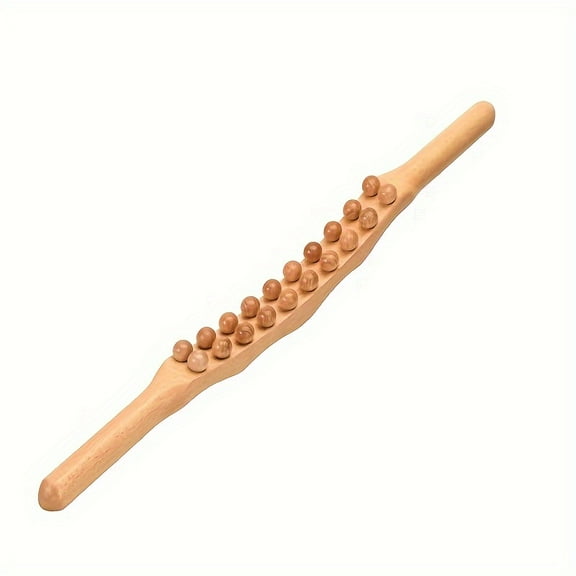 Lymphatic Drainage Wood Therapy Massage Roller - Lead-Free, Fascia Blaster For Cellulite Reduction On Neck, Back, Waist & Legs