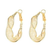 PFDDRW Lymphatic Fashion Oval Earrings, Lymphatic Drainage Earrings Hoop Slimming 9CP2