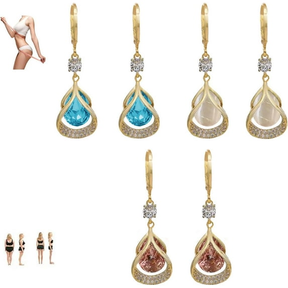 Lymphatic Huggie Hoop Earrings for Women Silver Zircon Rhinestone Dainty Fashion Jewelry 3 pack