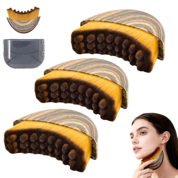 Lymphatic contour brush, designed ergonomically for lymphatic drainage