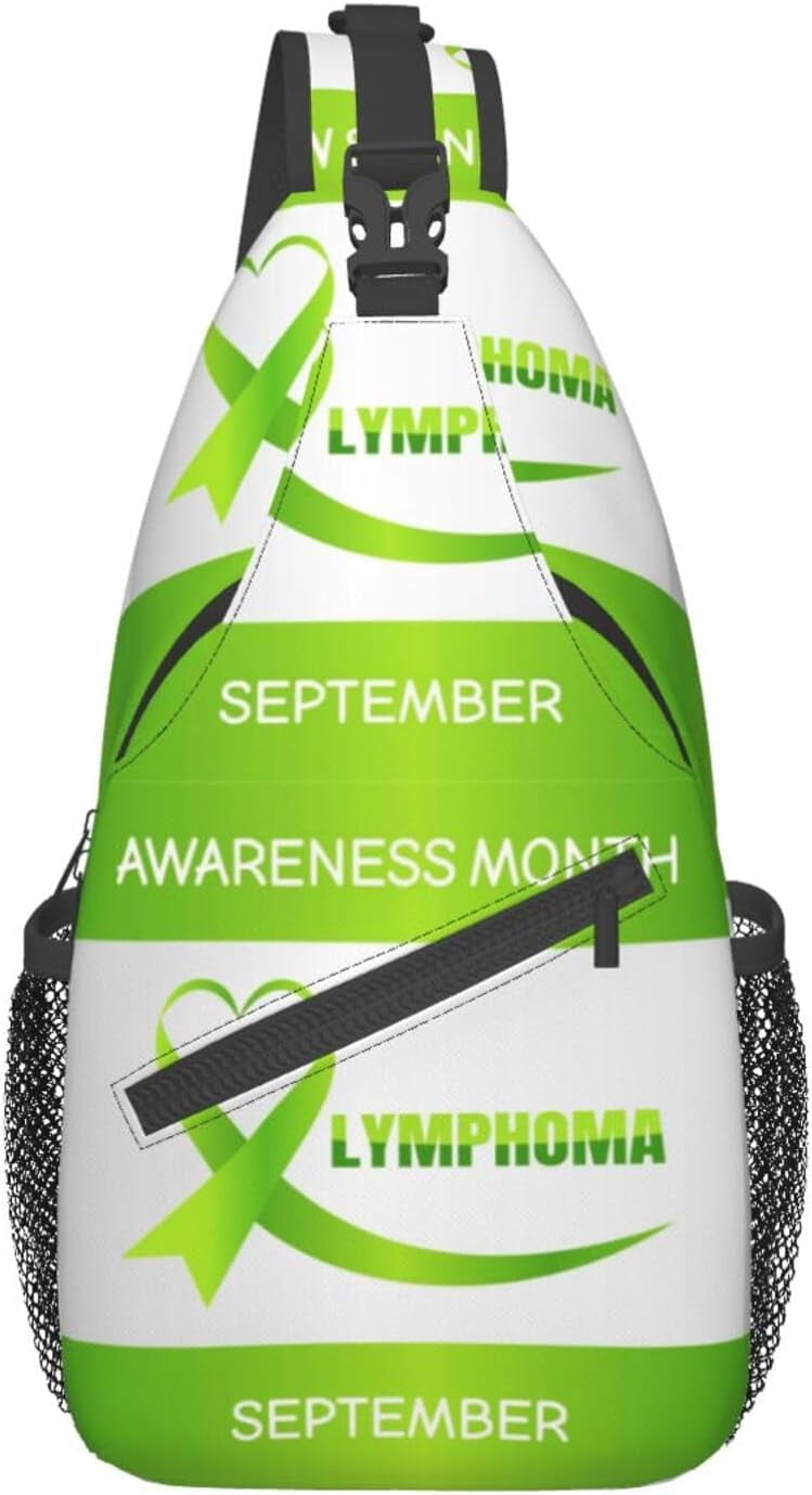 Lymphoma Awareness Month Sling Bag Crossbody Hiking Travel Chest Bags Backpack Shoulder Daypack for Women Men