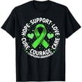thumbnail image 1 of Lymphoma Awareness Support T-Shirt Hope Love Courage Cure Lime Green Ribbon Graphic Tee for Men and Women Retro Style Awareness Apparel, 1 of 6