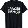 thumbnail image 1 of Childhood Cancer Survivor Yellow Ribbon Awareness Support T-Shirt, 1 of 4