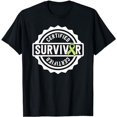 thumbnail image 1 of Lymphoma Cancer Survivor Gifts Lime Green Ribbon Awareness T-Shirt, 1 of 5