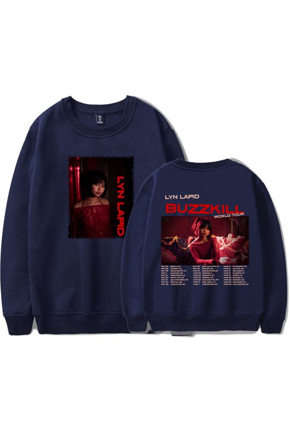 Lyn Lapid Buzzkill The Tour 2025 Sweatshirts Hip Hop Crewneck Fashion Casual Pullover