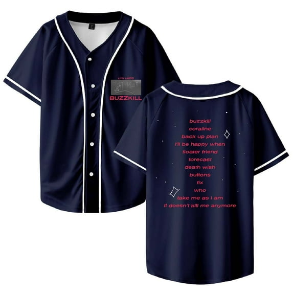 Lyn Lapid Buzzkill Tracklist Merch Baseball Jersey V-Neck Shirt Women Men Short Sleeve Streetwear Clothes