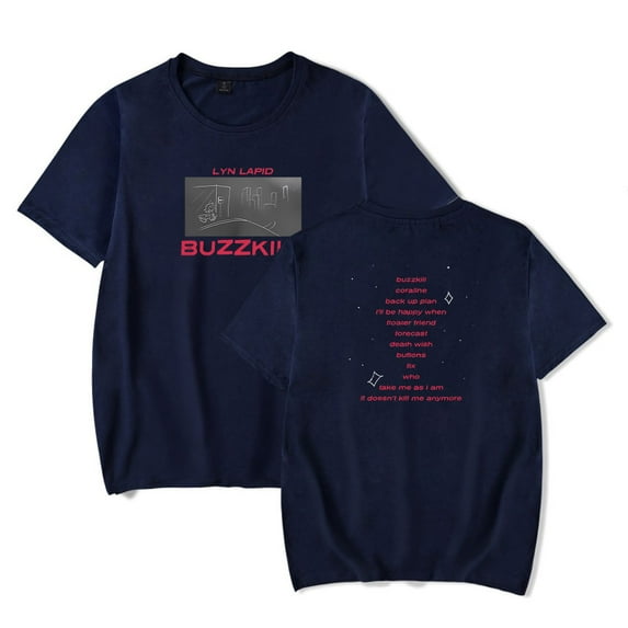 Lyn Lapid Buzzkill Tracklist Merch T-Shirt Women Men Crewneck Casual Short Sleeve Tee