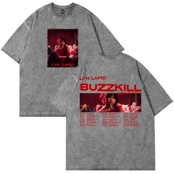 Lyn Lapid Buzzkill World Tour 2025 Merch Cotton T-Shirt Wash Tee Women Men Short Sleeve Crewneck Tee