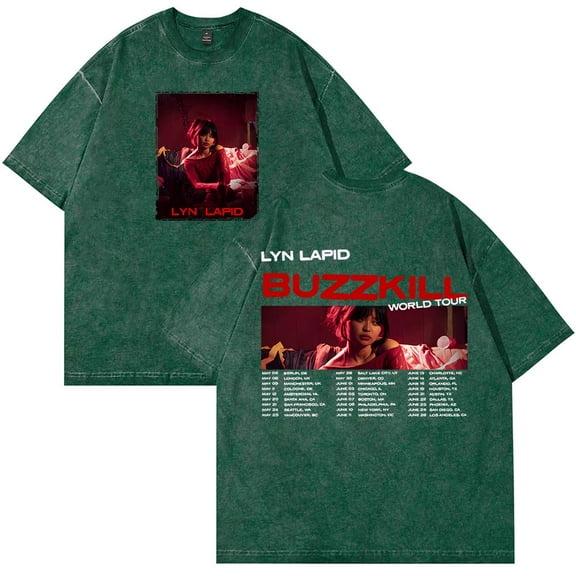 Lyn Lapid Buzzkill World Tour 2025 Merch Cotton T-Shirt Wash Tee Women Men Short Sleeve Crewneck Tee