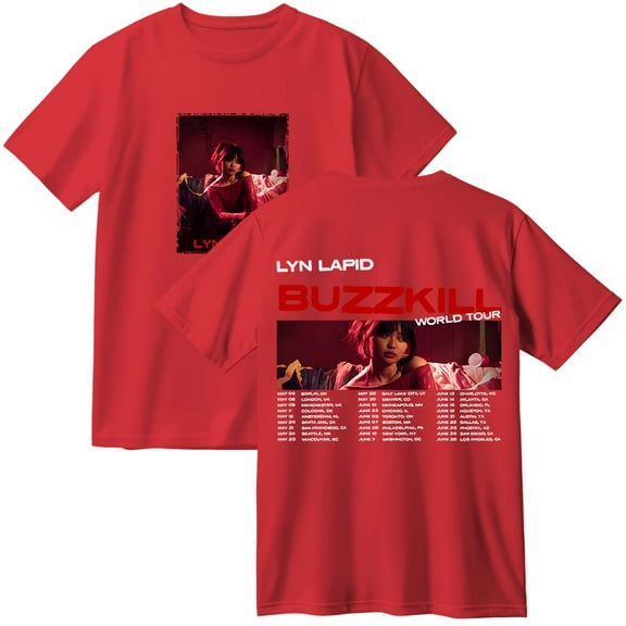 Lyn Lapid Buzzkill World Tour 2025 Merch Cotton T-Shirt Women Men Casual Crewneck Short Sleeve Tee