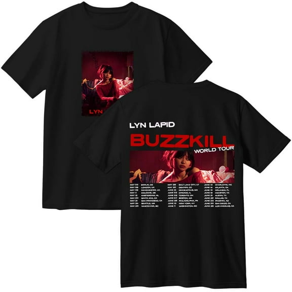 Lyn Lapid Buzzkill World Tour 2025 Merch Cotton T-Shirt Women Men Casual Crewneck Short Sleeve Tee