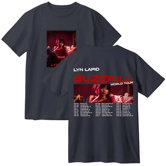 Lyn Lapid Buzzkill World Tour 2025 Merch Cotton T-Shirt Women Men Casual Crewneck Short Sleeve Tee
