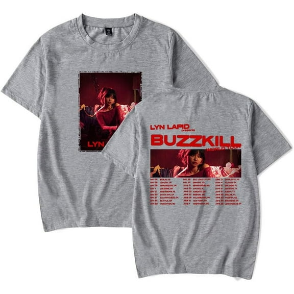 Lyn Lapid Buzzkill World Tour 2025 Merch Short Sleeve T-shirt Unisex Fashion Crew Neck Top