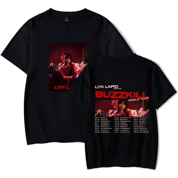 Lyn Lapid Buzzkill World Tour 2025 Merch Short Sleeve T-shirt Unisex Fashion Crew Neck Top