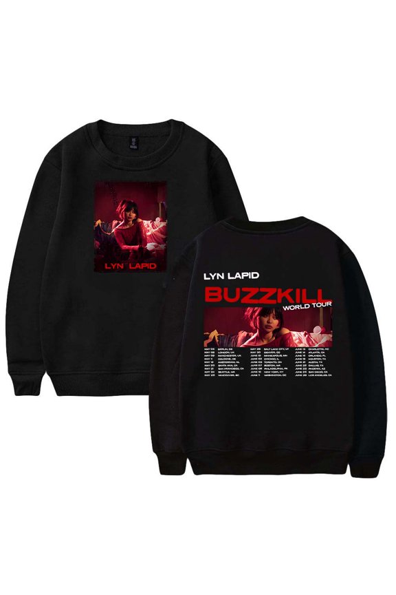 Lyn Lapid Buzzkill World Tour 2025 Merch Sweatshirt Women Men Casual Crewneck Long Sleeve Pullover Clothes