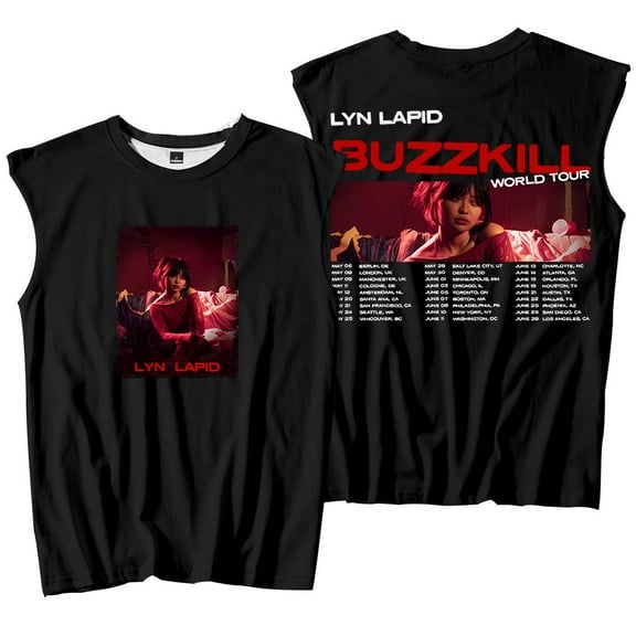 Lyn Lapid Buzzkill World Tour 2025 Merch Tank Tops Sleeveless Sport Vest Women Men Outdoor Sportwear