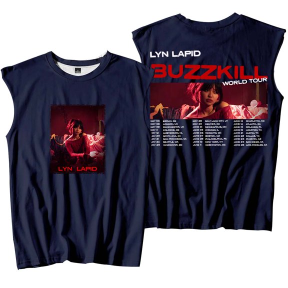 Lyn Lapid Buzzkill World Tour 2025 Merch Tank Tops Sleeveless Sport Vest Women Men Outdoor Sportwear