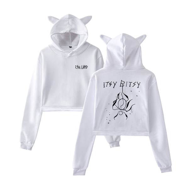 Lyn Lapid Cat Ear Hoodies Casual Women Short Clothes Unique Bear Ear Sweatshirts