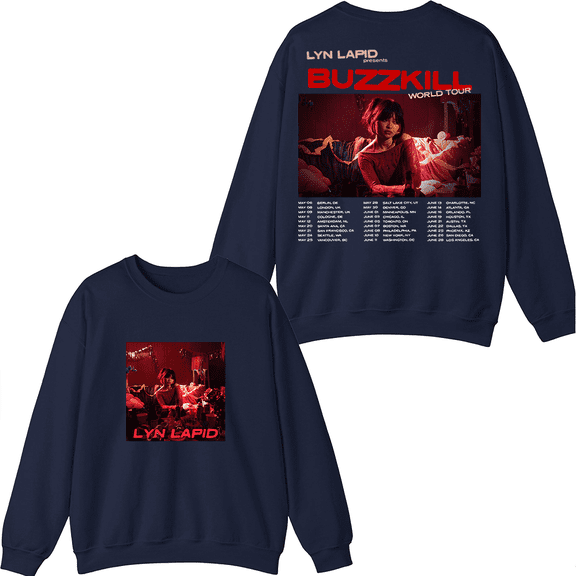 Lyn Lapid Merch Buzzkill World Tour Sweatshirt Crewneck Men Women Long Sleeve Pullover Tops Clothing