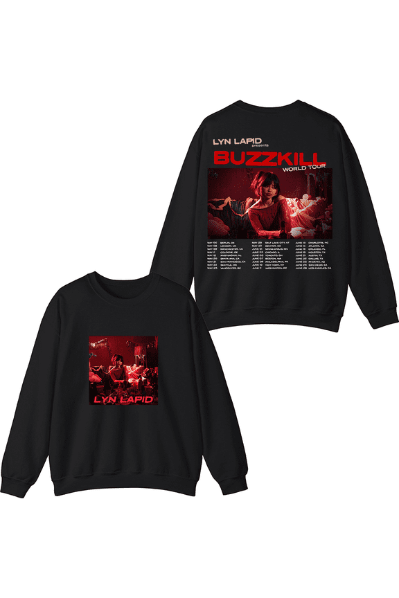 Lyn Lapid Merch Buzzkill World Tour Sweatshirt Crewneck Men Women Long Sleeve Pullover Tops Clothing