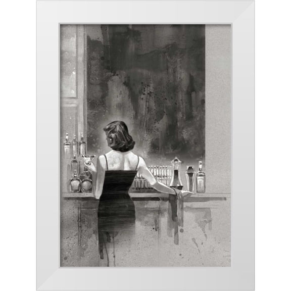 Lynch, Brent 11x14 White Modern Wood Framed Museum Art Print Titled - Evening Lounge Study
