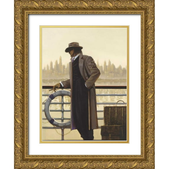 Lynch, Brent 12x14 Gold Ornate Wood Framed with Double Matting Museum Art Print Titled - Pier 56