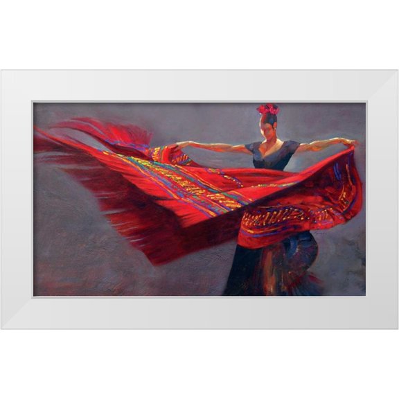 Lynch, Brent  14x10 White Modern Wood Framed Museum Art Print Titled - Blanket Dance