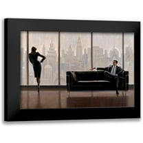 Lynch, Brent 14x11 Black Modern Framed Museum Art Print Titled - Pensive New York