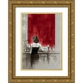 thumbnail image 1 of Lynch, Brent  14x18 Gold Ornate Wood Framed with Double Matting Museum Art Print Titled - Evening Lounge Red Study, 1 of 4