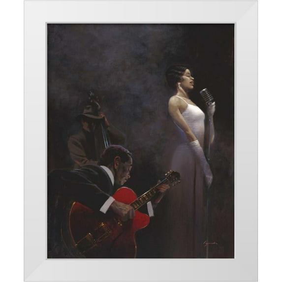 Lynch, Brent 15x18 White Modern Wood Framed Museum Art Print Titled - Pearlescent Diva