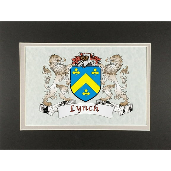 Lynch Irish Coat of Arms Print - Frameable 9" x 12"