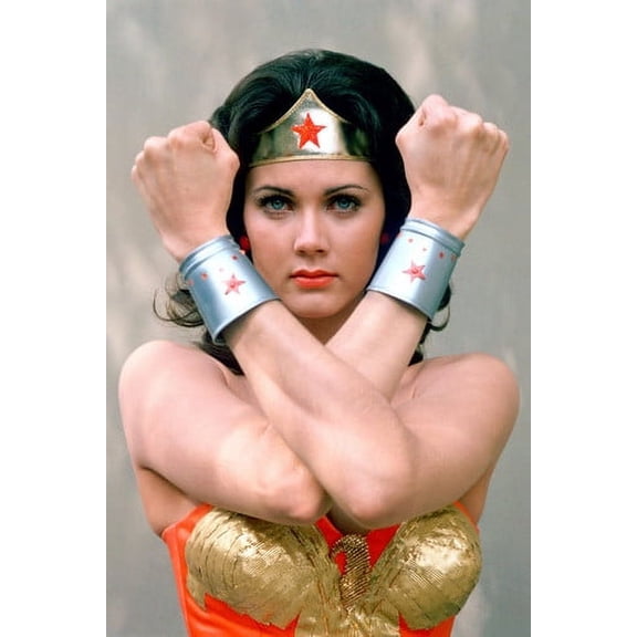 Lynda Carter as Wonder Woman Diana Prince with arms crossed 24x36 Poster