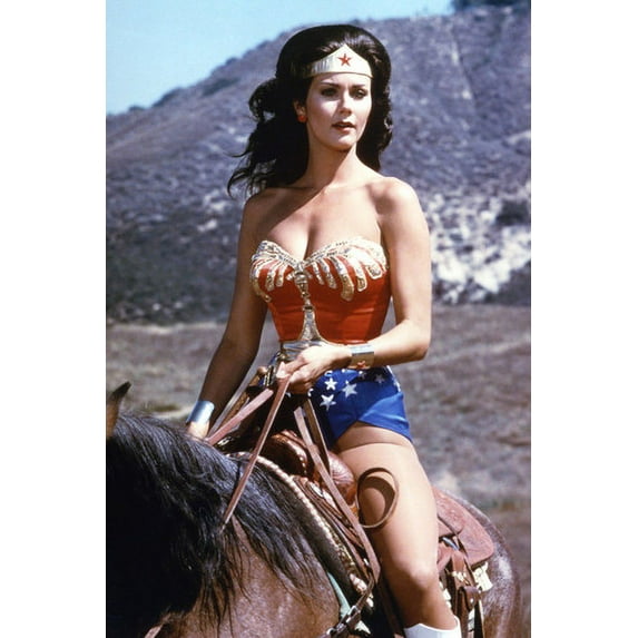 Lynda Carter as Wonder Woman riding a horse 24x36 Poster