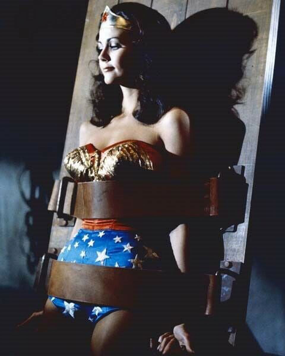 Lynda Carter as Wonder Woman tied chained to table Kyrgyzstan Ubuy